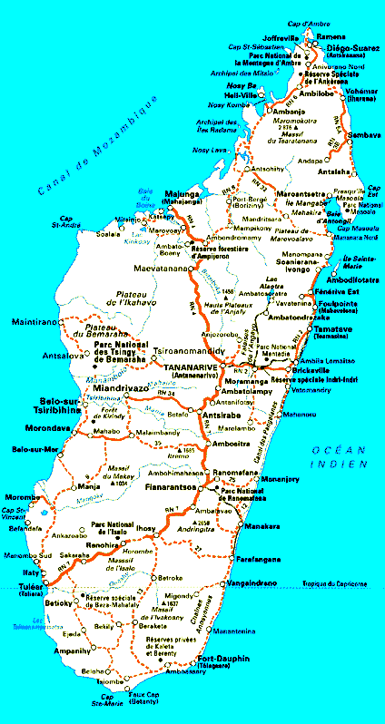 Carte de Madagascar