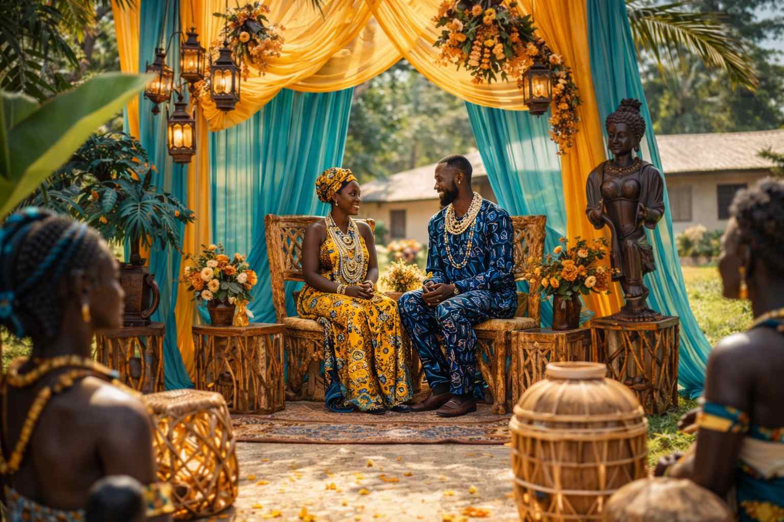 Union ou mariage traditionnel dans un cadre culturel fon