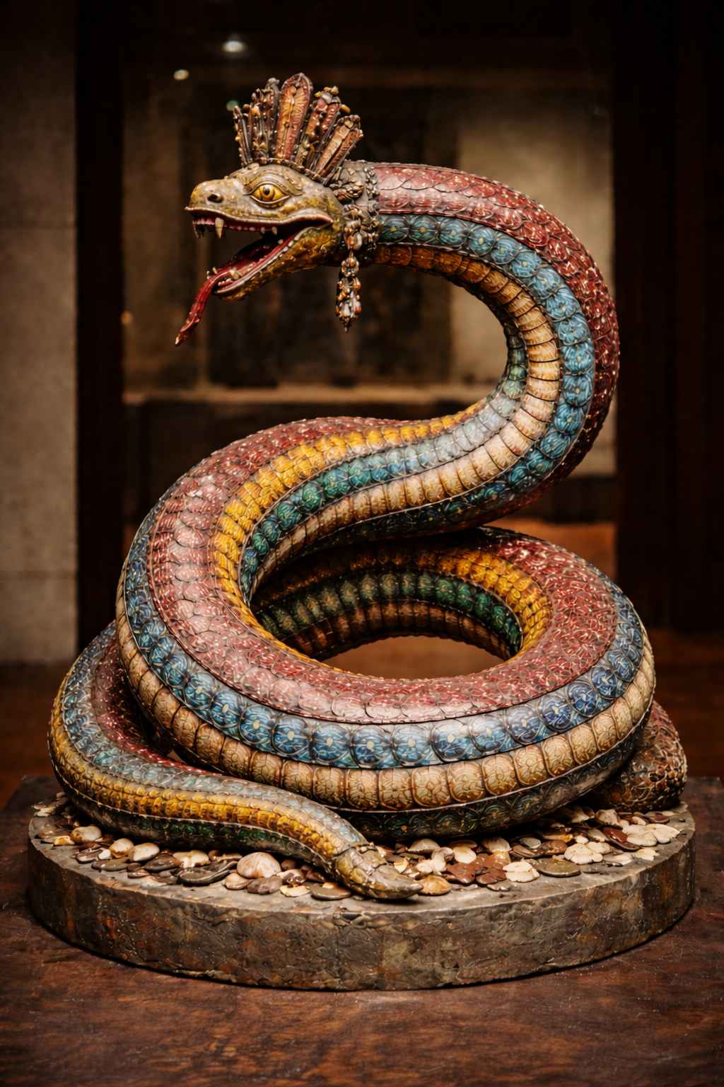 Boa – Serpent arc-en-ciel en bois