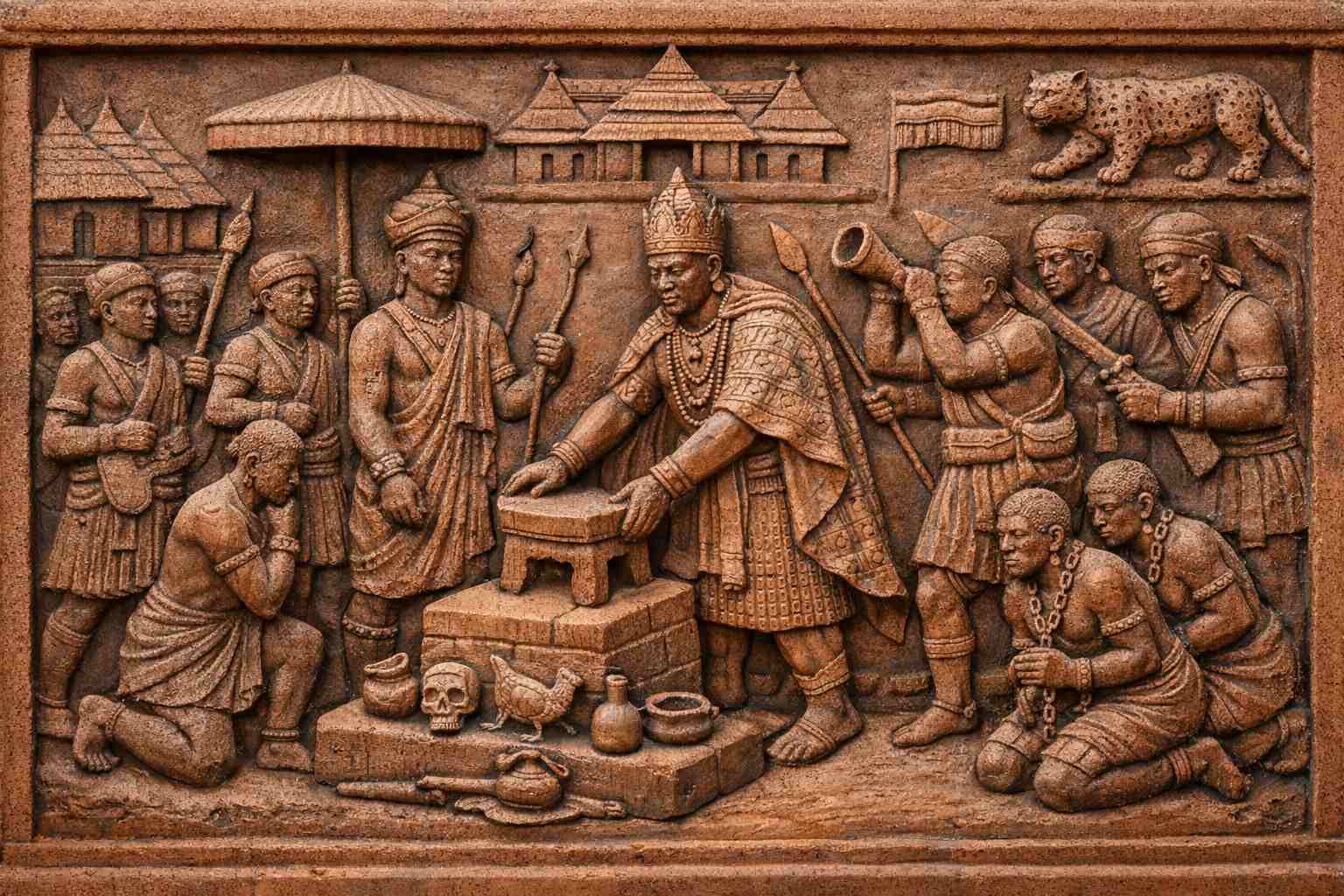 Bas-relief de la bataille de Houégbaja