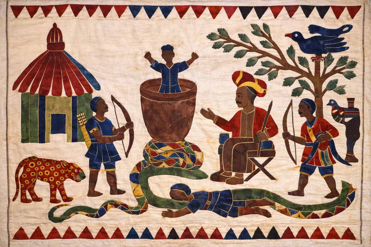 Tissu Fon appliqué – récit de fondation