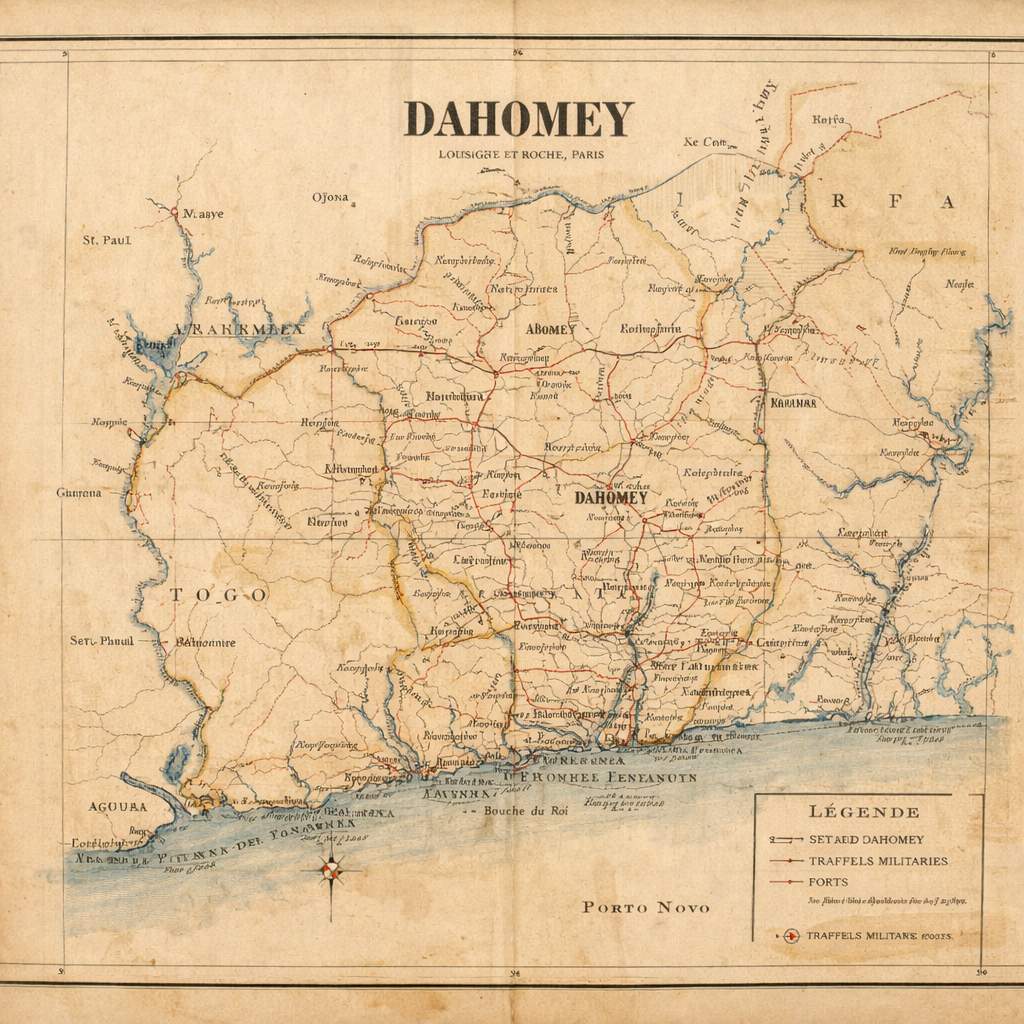 Carte du Dahomey – atlas de 1890