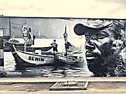 Fresque d'Aéro sur les pêcheurs béninois