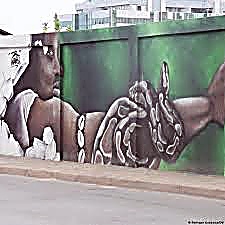Œuvre de Mr Stone sur le Mur du Patrimoine